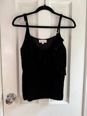 Bella Dahl Black Silk Blend Tank Top Medium M Sleeveless Cami